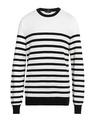 BALMAIN Jumper Ivory 63% Virgin Wool, 28% Viscose, 9% Polyamide