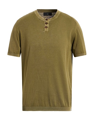 LIU •JO MAN Jumper Military green 100% Cotton