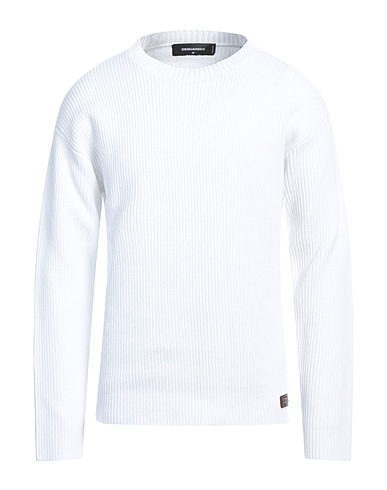 DSQUARED2 プルオーバー ホワイト コットン 100% / 牛革（カーフ）