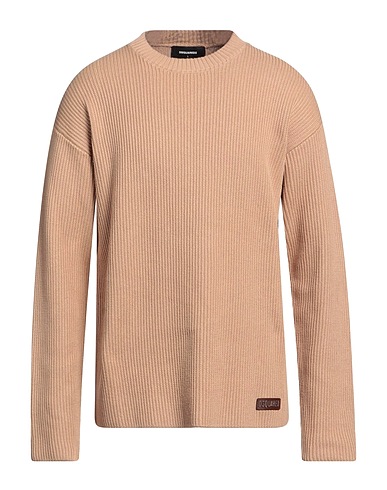 DSQUARED2 Jumper Camel 100% Cotton, Calfskin