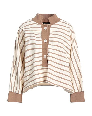 ARAGONA Sweatshirt Khaki 100% Cotton