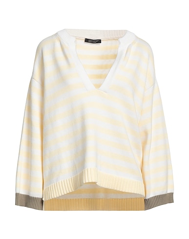 ARAGONA Sweater Pastel yellow 100% Cotton