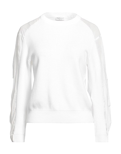 BRUNELLO CUCINELLI Sweater White 100% Cotton, Brass