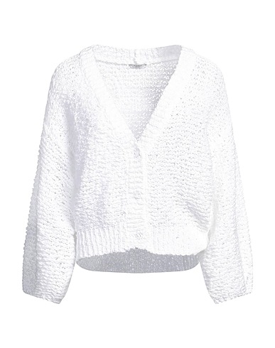 PESERICO Cardigan White 100% Cotton