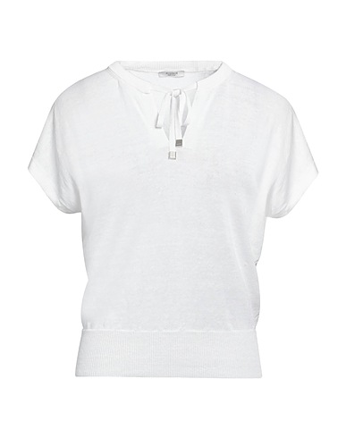 PESERICO Sweater White 60% Linen, 40% Cotton