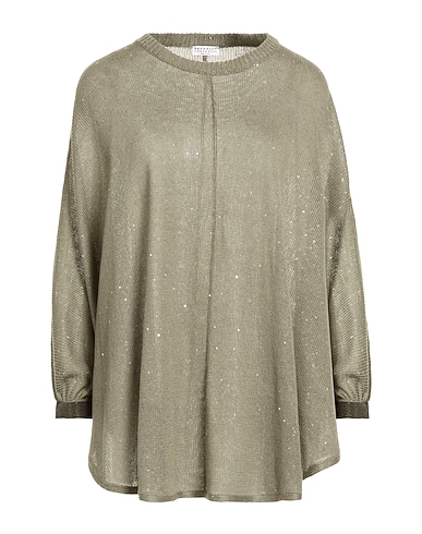 BRUNELLO CUCINELLI Sweater VERDE MILITARE 75% Linen, 25% Silk, Polyamide