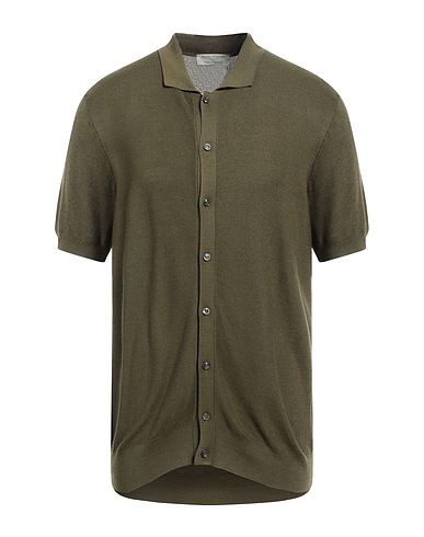 MAURO OTTAVIANI Strickjacke Militärgrün 100% Seide