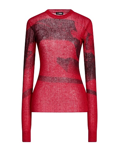 RAF SIMONS Jumper Red 47% Polyamide, 37% Mohair wool, 16% Wool