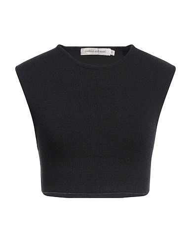 CAMILLA AND MARC Sleeveless sweater Black 65% Cotton, 23% Linen, 12% Nylon
