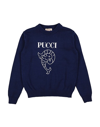 PUCCI Jumper Navy blue 100% Cotton