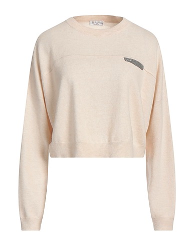 BRUNELLO CUCINELLI Pull en cachemire Beige 100% Cachemire, Laiton