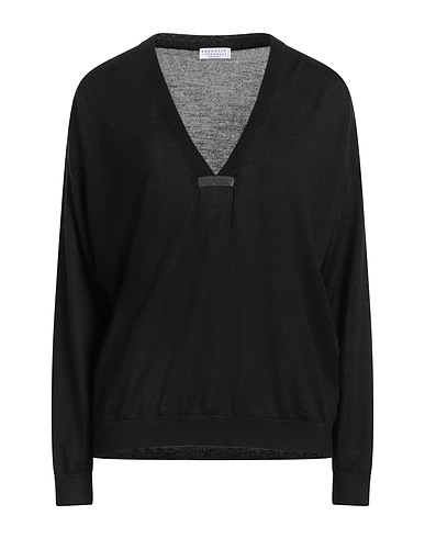 BRUNELLO CUCINELLI Cashmere blend Black 70% Cashmere, 30% Silk, Brass