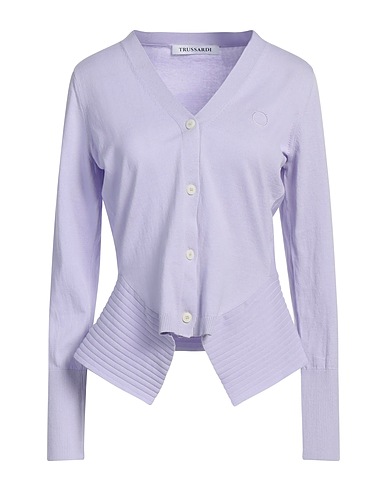TRUSSARDI Cardigan Lilac 85% Cotton, 10% Silk, 5% Linen
