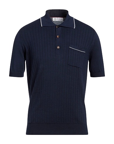 BRUNELLO CUCINELLI Pullover Blu notte 100% Cotone