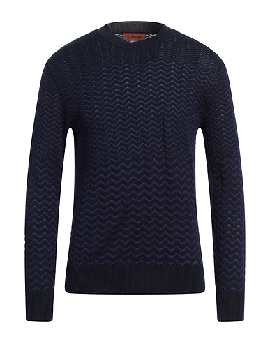 MISSONI Sweater Midnight blue 50% Cotton, 50% Viscose