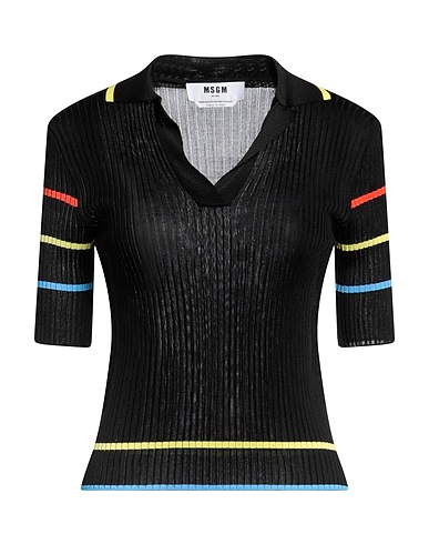 MSGM Pullover Nero 100% Viscosa