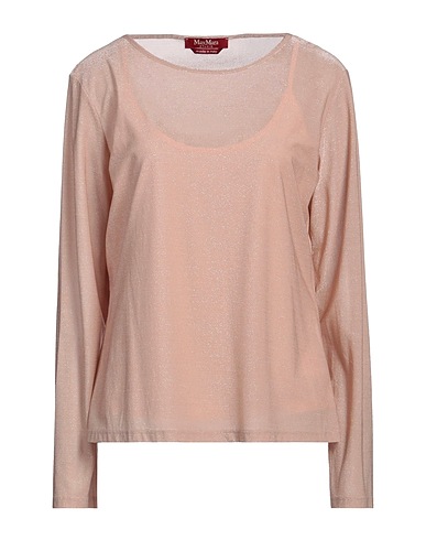 MAX MARA STUDIO T-shirt Blush 37% Acetate, 37% Polyamide, 26% Metallic fiber