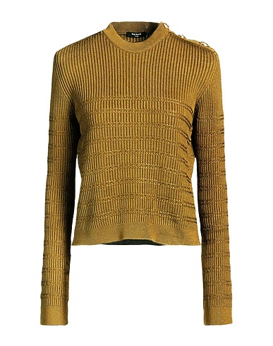 BALMAIN Jumper Military green 83% Viscose, 17% Polyamide