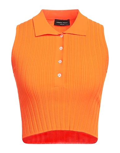 ROBERTO COLLINA Maglia Gilet Arancione 83% Viscosa, 17% Poliestere