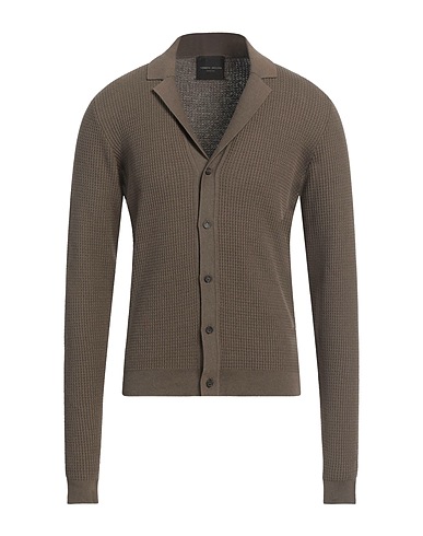 ROBERTO COLLINA Cardigan Khaki 100% Cotone