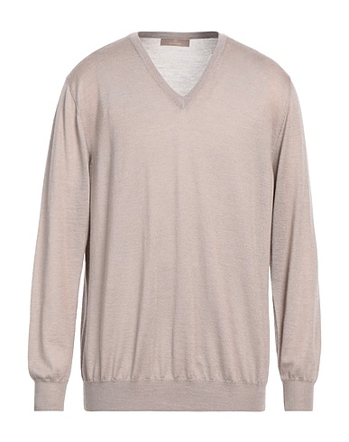 CRUCIANI Cashmere jumper Taupe 70% Cashmere, 30% Silk
