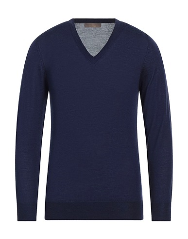CRUCIANI Cashmere jumper Navy blue 70% Cashmere, 30% Silk