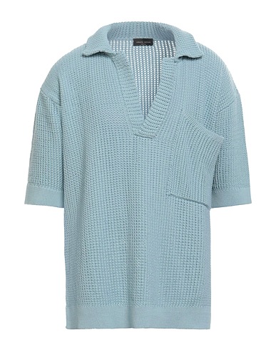 ROBERTO COLLINA Jumper Light blue 100% Cotton