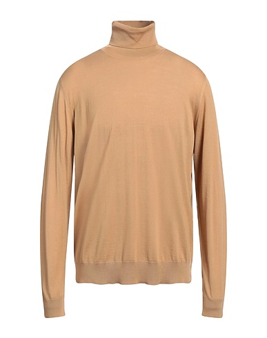 JIL SANDER Polo neck Camel 100% Virgin Wool
