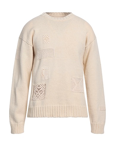 JIL SANDER Sweater Ivory 100% Wool, Cotton