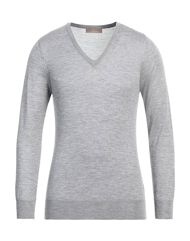 CRUCIANI Cashmere jumper Grey 70% Cashmere, 30% Silk