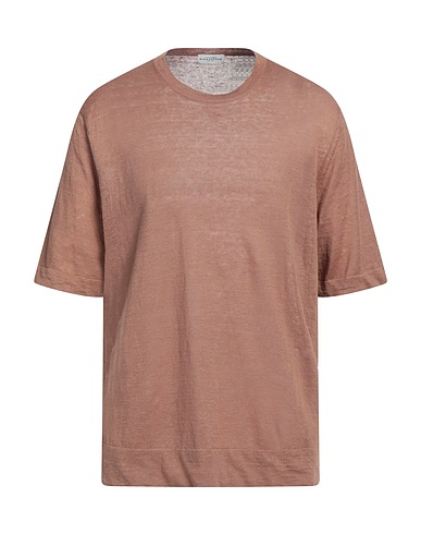BALLANTYNE Basic T-Shirt Camel 100% Linen