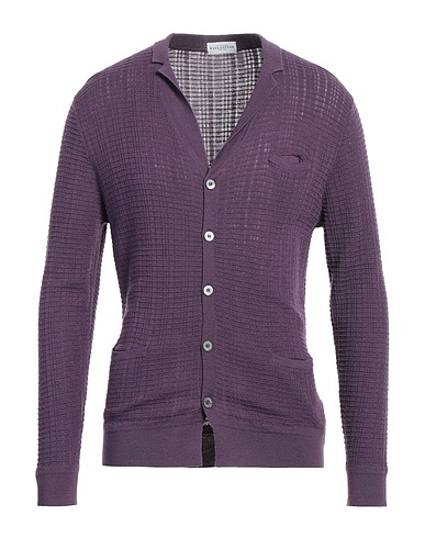 BALLANTYNE Cardigan Dark purple 100% Wool
