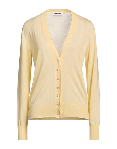 JIL SANDER Cardigan Pastel yellow 35% Cashmere, 35% Virgin Wool, 30% Silk