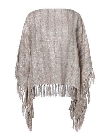 BRUNELLO CUCINELLI Top Taupe 45% Linen, 37% Polyester, 10% Metallic fiber, 8% Polyamide