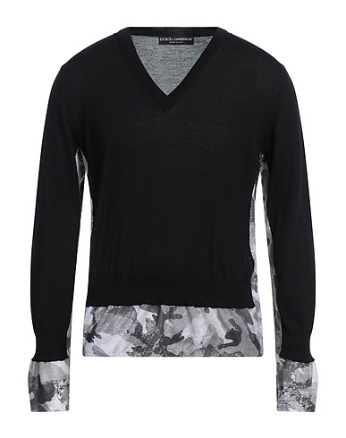 DOLCE&GABBANA Jumper Black 100% Virgin Wool