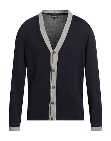 GIORGIO ARMANI Strickjacke Nachtblau 85% Baumwolle, 15% Kaschmir, Seide, Leinen
