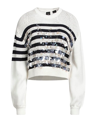PINKO Sweater White 100% Cotton, Acrylic