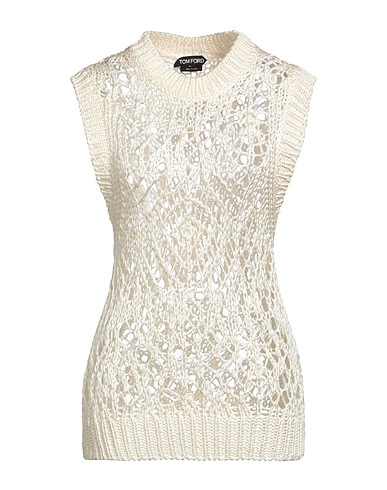 TOM FORD Sleeveless sweater Ivory 100% Silk