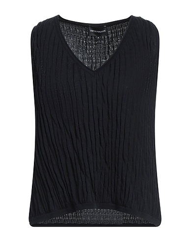 EMPORIO ARMANI Jumper Black 89% Cotton, 10% Polyester, 1% Polyamide