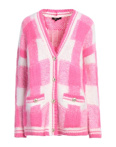 MAJE Cardigan Fuchsia 36% Mohair wool, 35% Acrylic, 24% Polyamide, 3% Wool, 2% Elastane