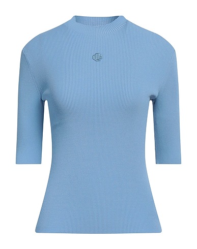 MAJE Jumper Light blue 63% Viscose, 34% Polyamide, 3% Elastane