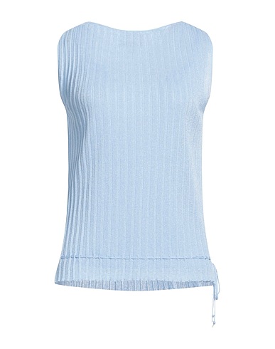 EMPORIO ARMANI Sleeveless sweater Sky blue 75% Viscose, 25% Polyester