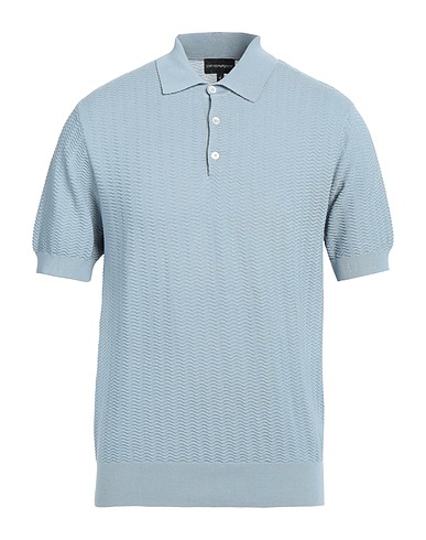 EMPORIO ARMANI Jumper Sky blue 100% Cotton
