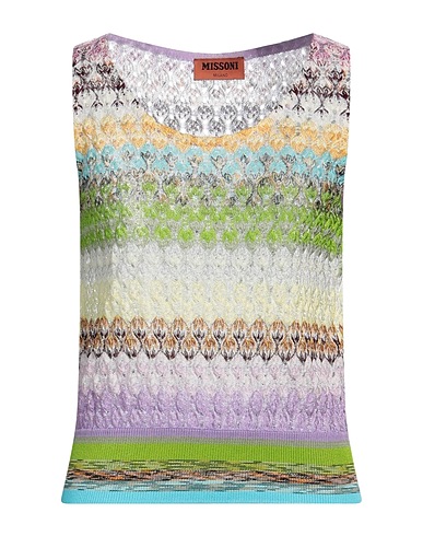 MISSONI Top Jaune 90% Viscose, 5% Polyamide, 5% Polyester