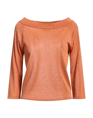 ROBERTO COLLINA Pullover Arancione 82% Viscosa, 18% Poliestere metallizzato