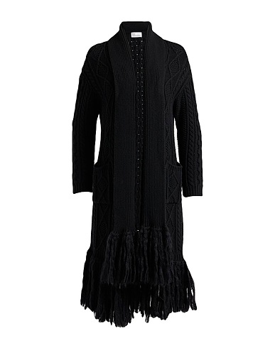 REDValentino Cardigan Black 32% Polyamide, 30% Wool, 29% Viscose, 6% Cashmere, 3% Modal