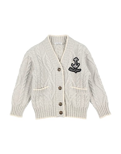 DOLCE&GABBANA Cardigan Light grey 90% Virgin Wool, 10% Cashmere, Polyester, Viscose