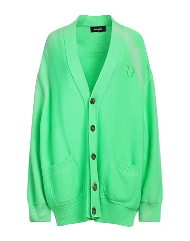 DSQUARED2 Cardigan Lime green 100% Virgin Wool