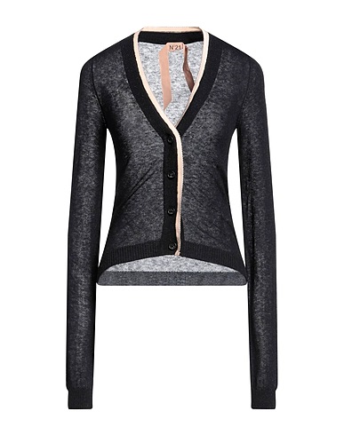 N°21 Cardigan Black 50% Polyamide, 40% Alpaca wool, 10% Wool, Elastane