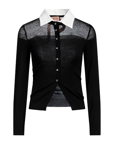 N°21 Cardigan Black 70% Wool, 20% Silk, 10% Cashmere, Acetate, Viscose